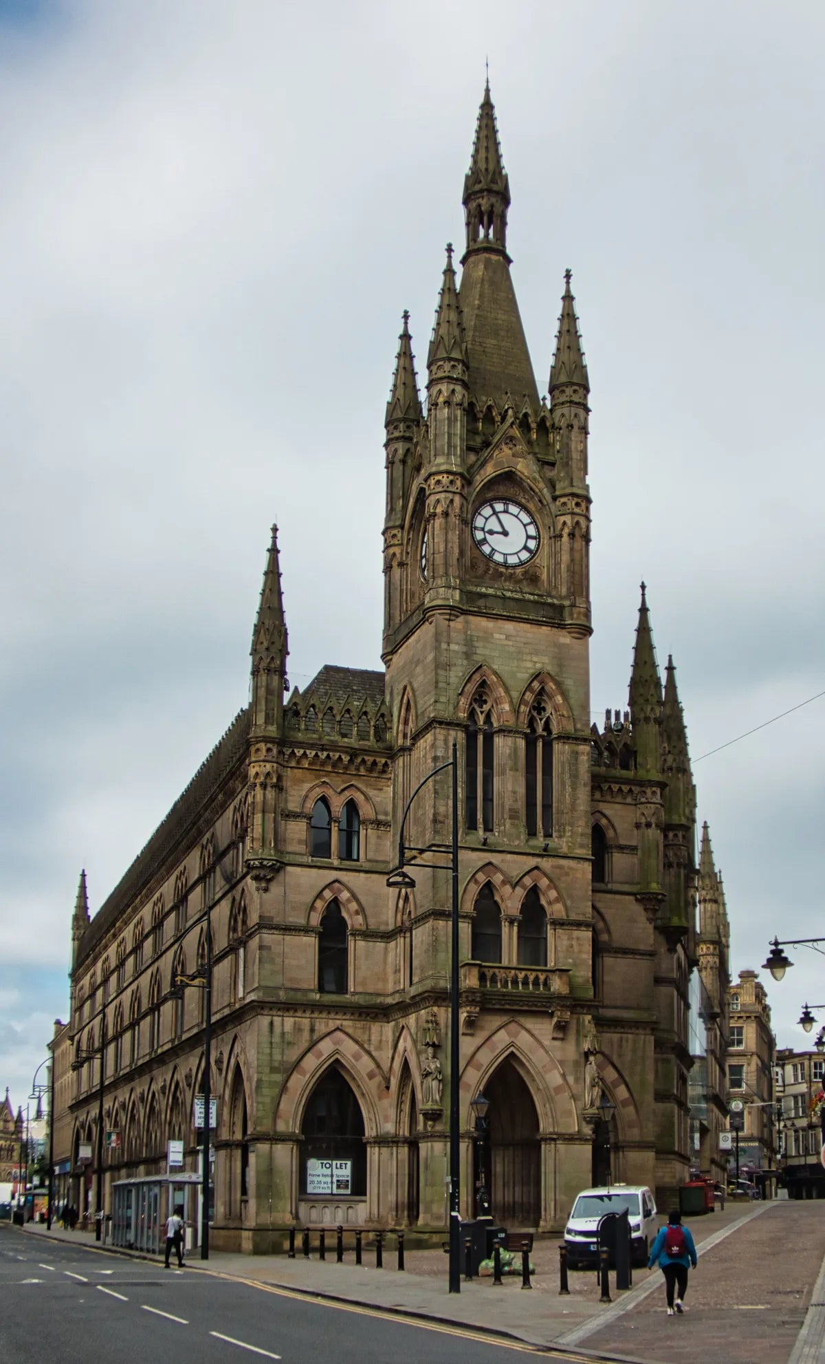 Bradford City Hall's clock tower in the city centre